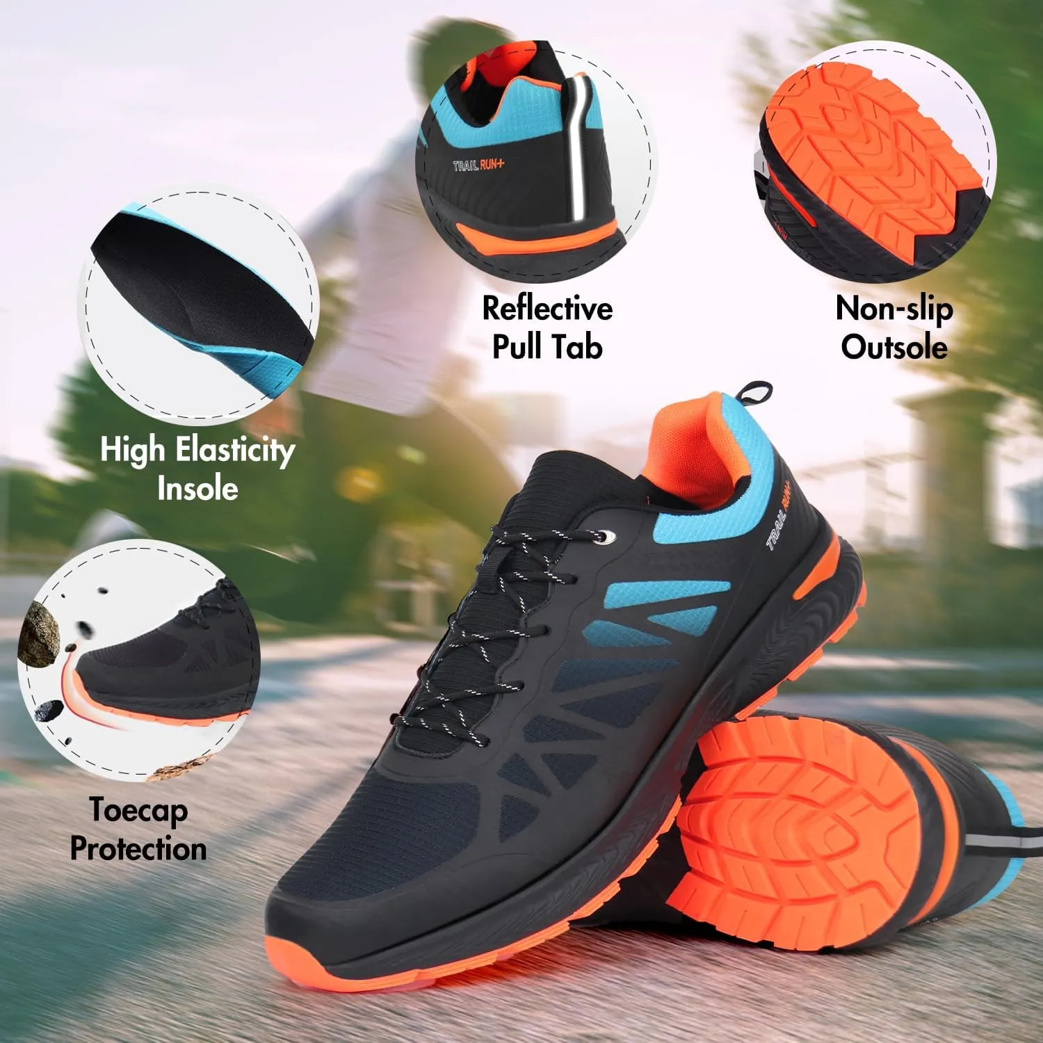 Hawkwell Men's Plus Size Outdoor Trail Running Shoes US Size 13 14 15 16 17 18 19