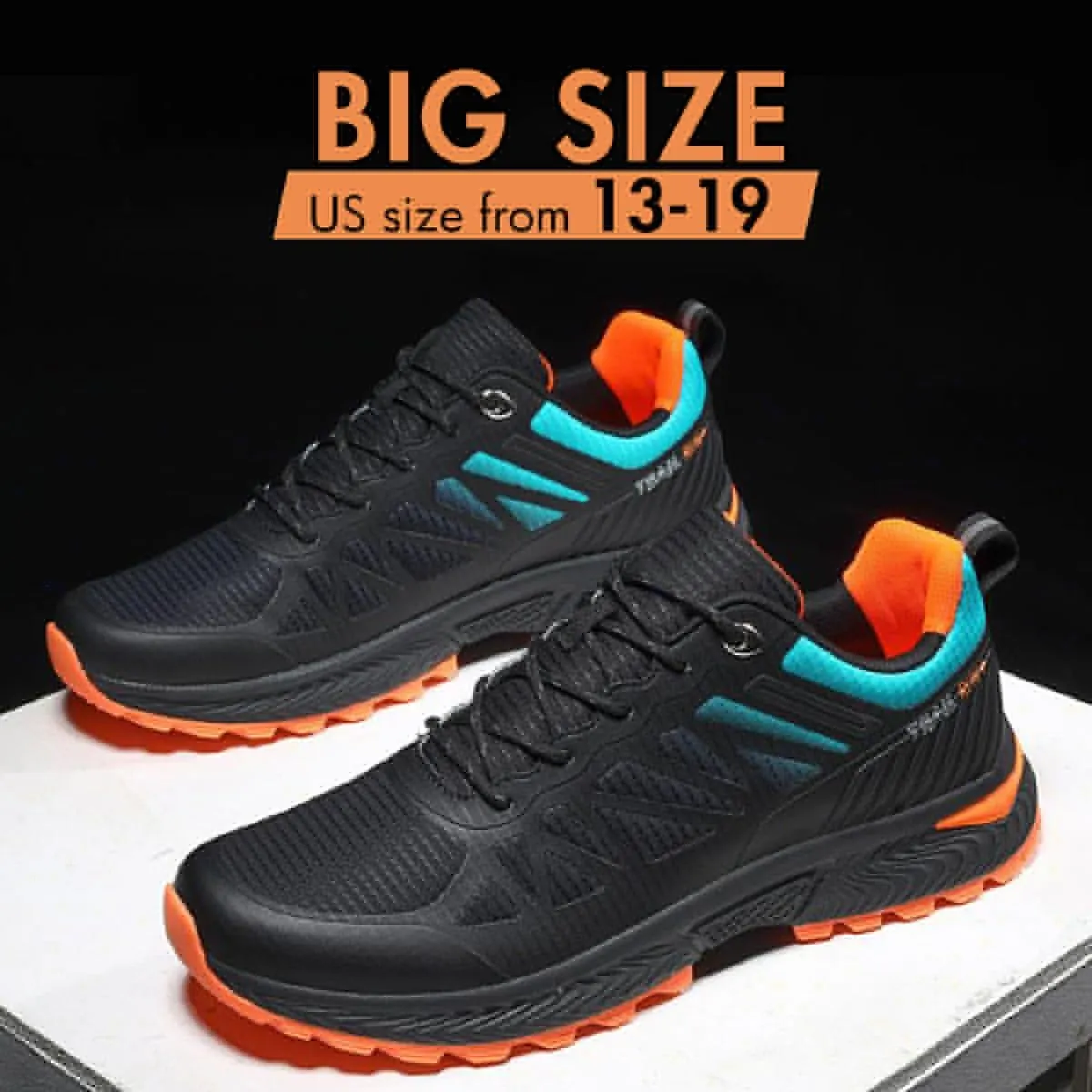 Hawkwell Men's Plus Size Outdoor Trail Running Shoes US Size 13 14 15 16 17 18 19