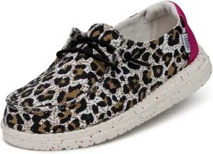 Hey Dude Wendy Americana Splatter Light Denim Women??s Shoes, Women??s Slip-on Loafers, Comfortable & Light-Weight