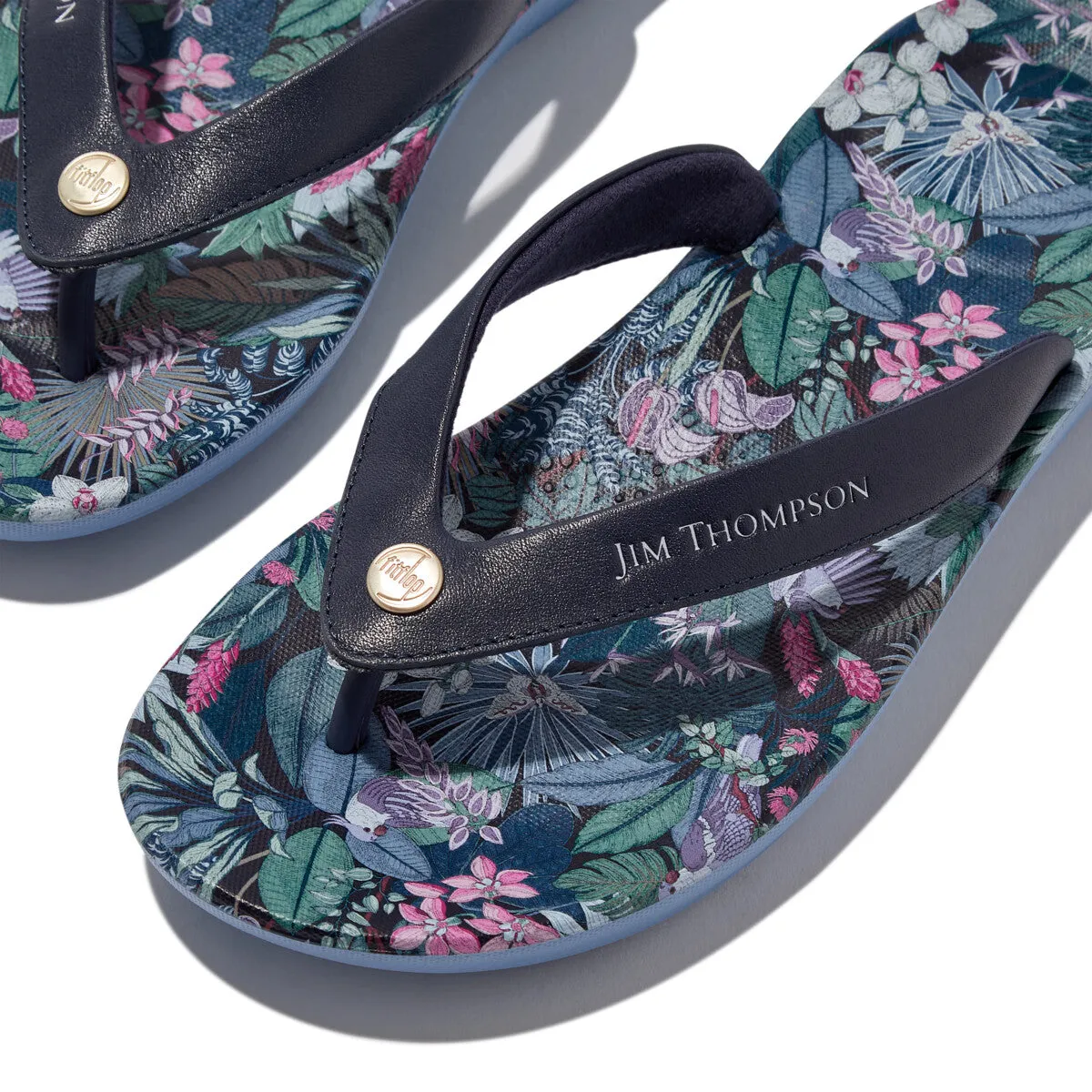 IQUSHION x Jim Thompson <br>Leather Flip-Flops