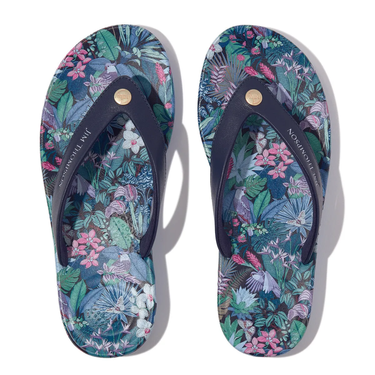 IQUSHION x Jim Thompson <br>Leather Flip-Flops