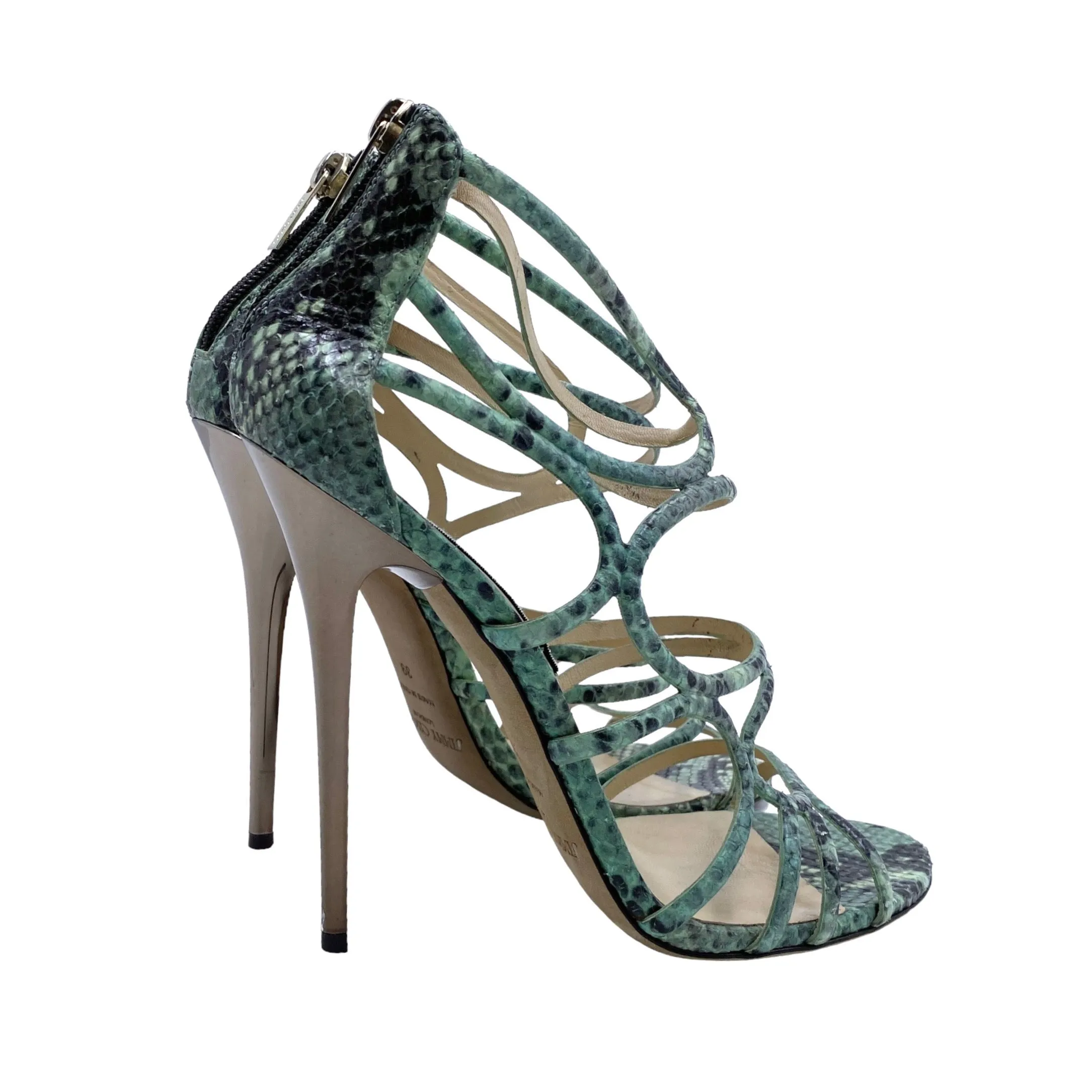 JIMMY CHOO SNAKESKIN SANDALS EU 39/ UK 6