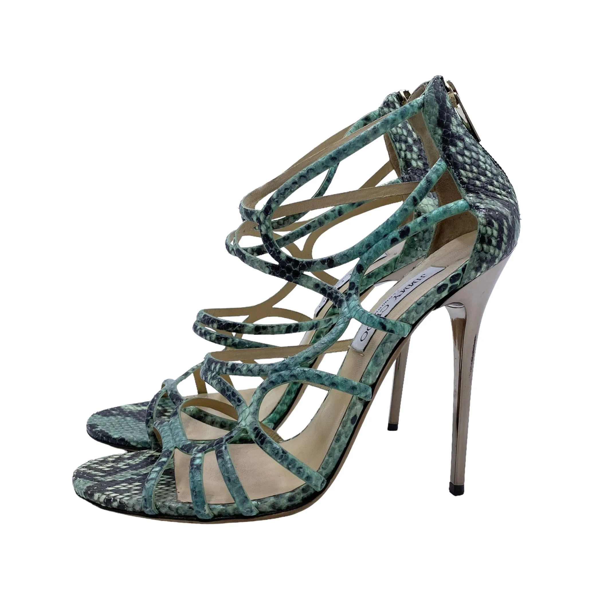 JIMMY CHOO SNAKESKIN SANDALS EU 39/ UK 6