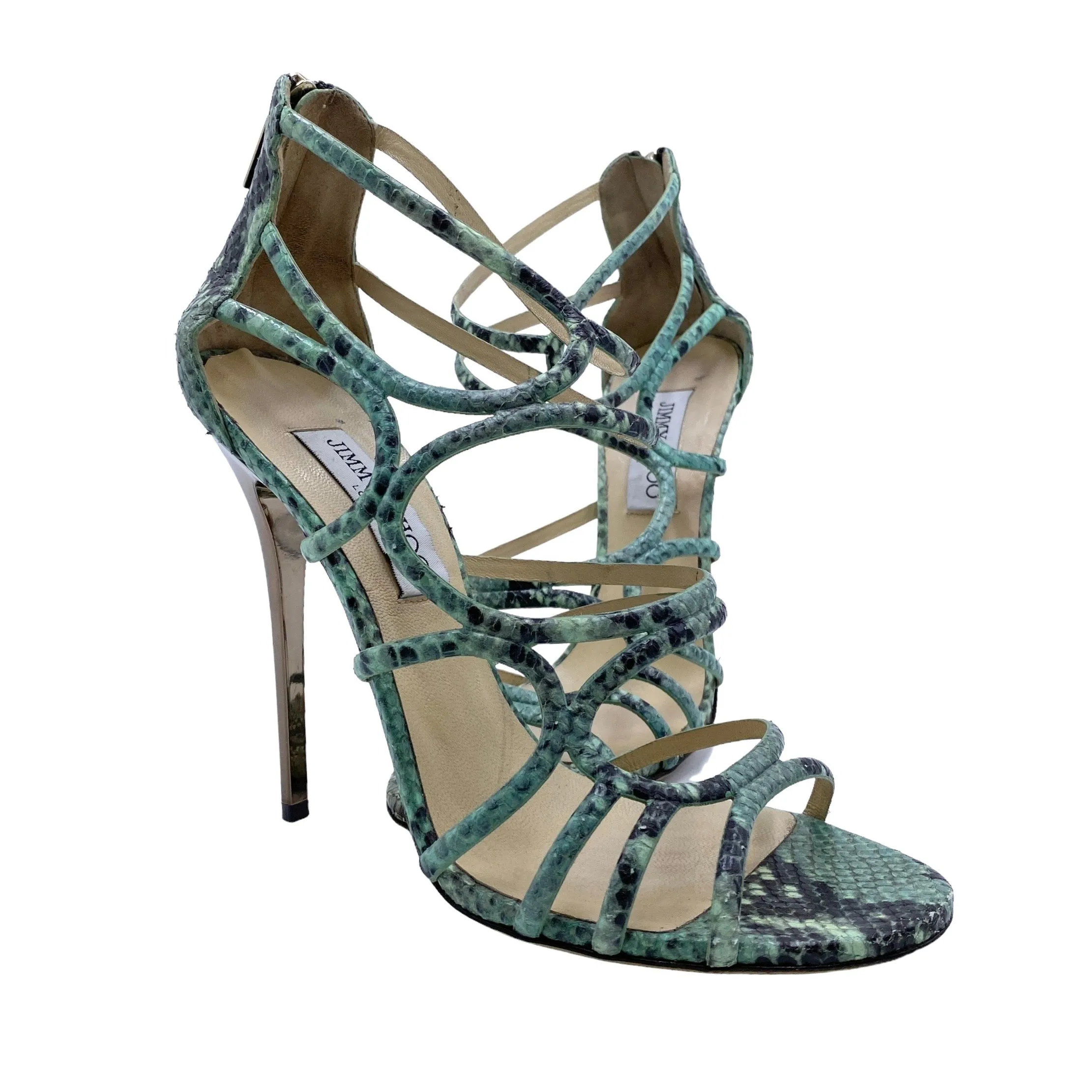 JIMMY CHOO SNAKESKIN SANDALS EU 39/ UK 6