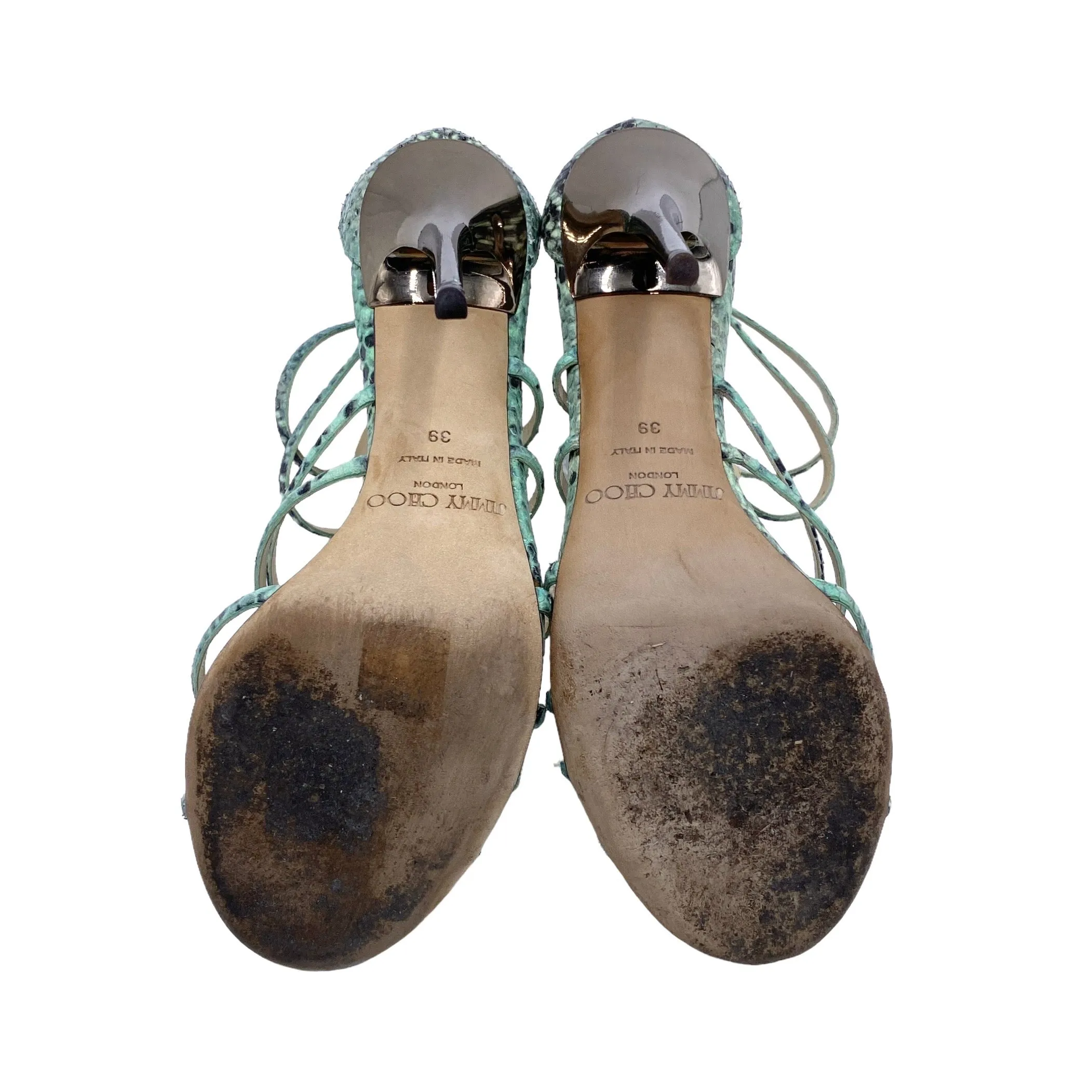 JIMMY CHOO SNAKESKIN SANDALS EU 39/ UK 6