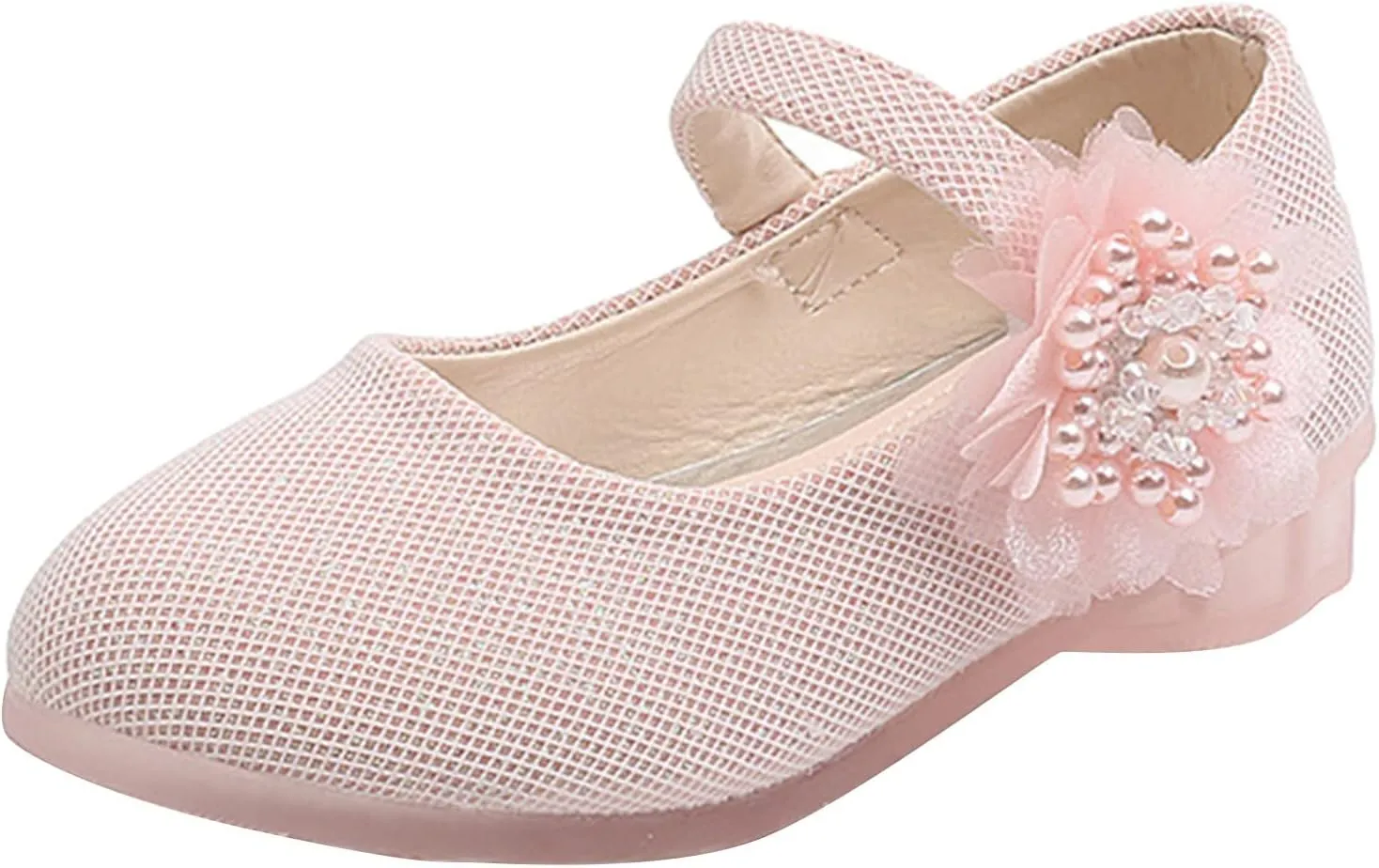 Kids Dress Shoes Girls Mary Jane Shoes Cute Flower Girls Princess Casual Dress Shoes Kids Slip On Ballet Flat