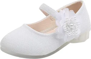 Kids Dress Shoes Girls Mary Jane Shoes Cute Flower Girls Princess Casual Dress Shoes Kids Slip On Ballet Flat