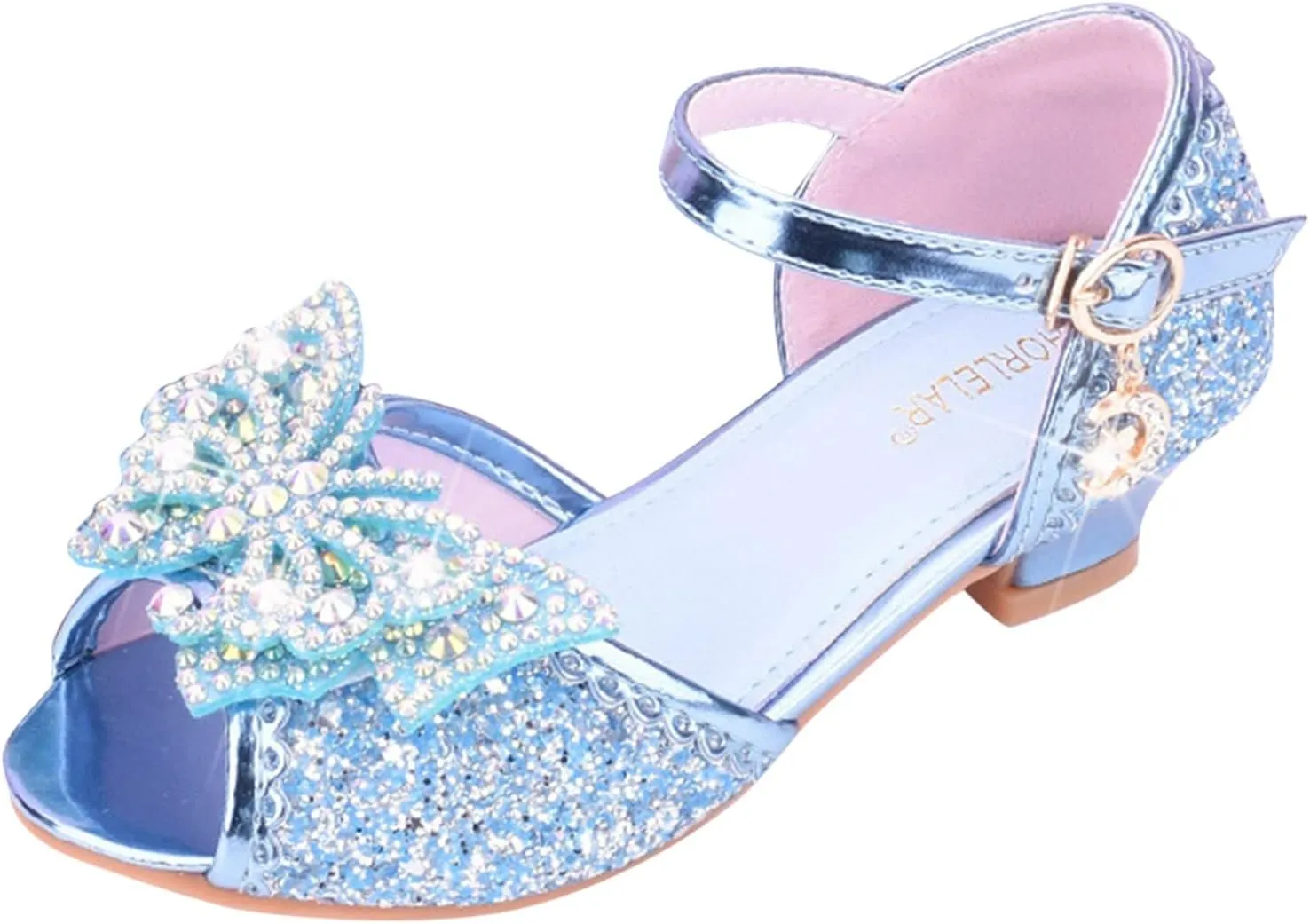 Kids Girls Glitter Butterfly Sandals Sequin hinestone Dress Shoes Little/Big Kids Princess Fashion Shiny Shoes