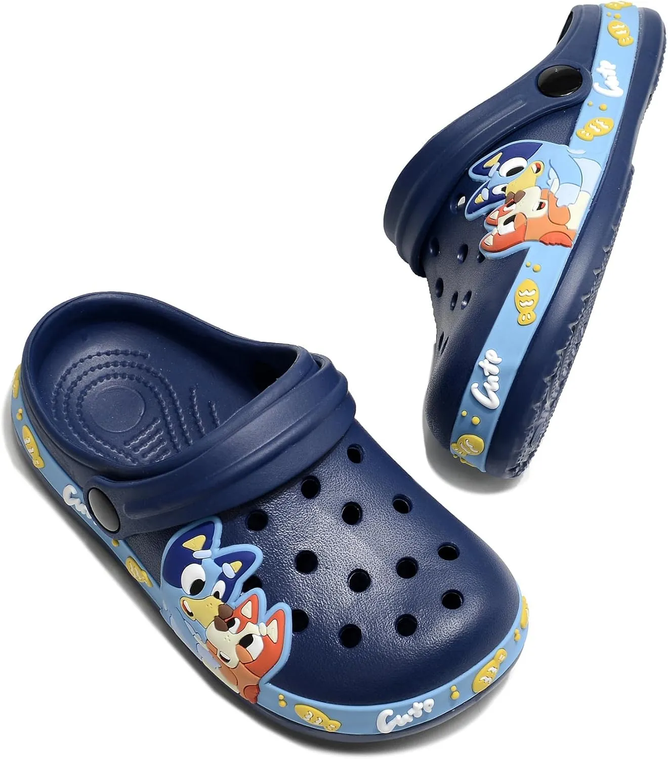 Kids'Clogs Lightweight Breathable EVA Slip-On Sandals with Adjustable Strap Non-Slip Outdoor Indoor Shoes for Boys Girls Water Play Beach Garden