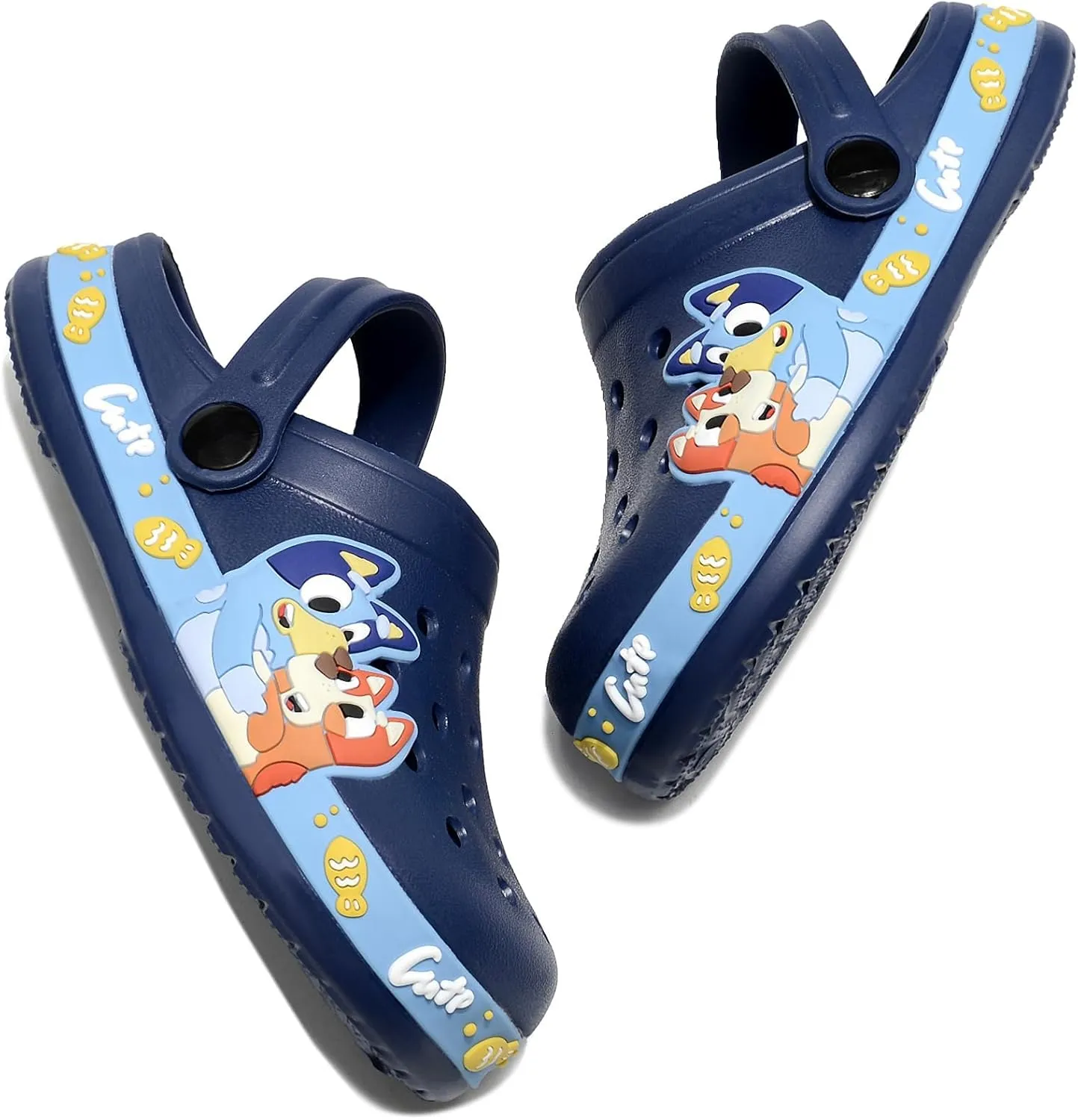 Kids'Clogs Lightweight Breathable EVA Slip-On Sandals with Adjustable Strap Non-Slip Outdoor Indoor Shoes for Boys Girls Water Play Beach Garden