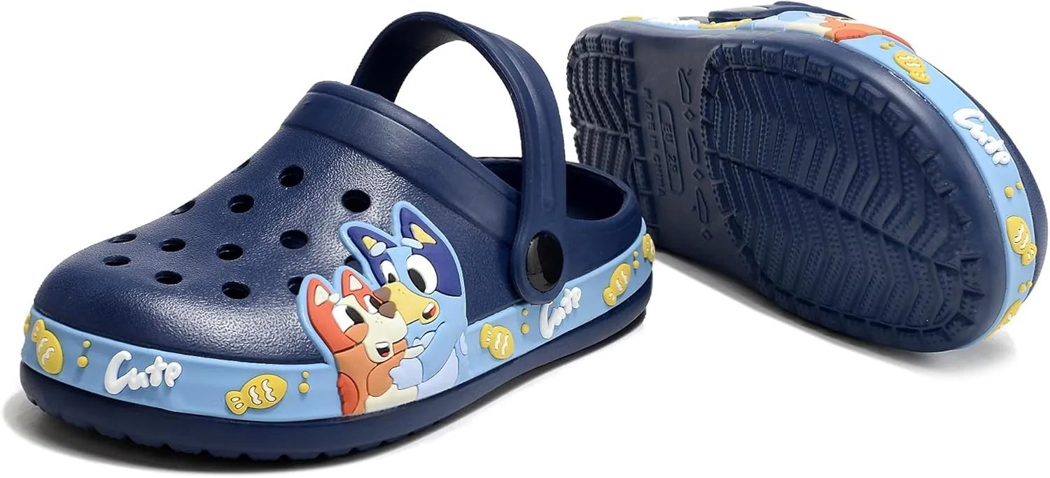 Kids'Clogs Lightweight Breathable EVA Slip-On Sandals with Adjustable Strap Non-Slip Outdoor Indoor Shoes for Boys Girls Water Play Beach Garden
