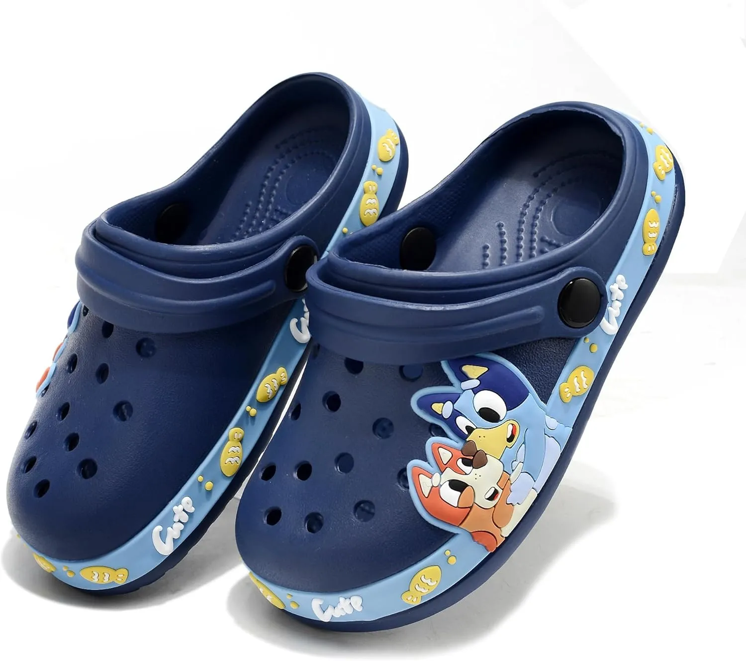Kids'Clogs Lightweight Breathable EVA Slip-On Sandals with Adjustable Strap Non-Slip Outdoor Indoor Shoes for Boys Girls Water Play Beach Garden
