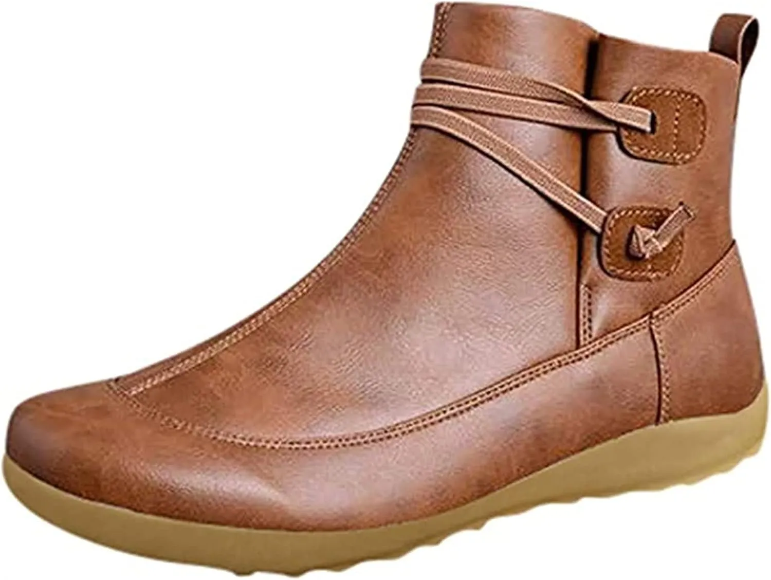 Ladmiple Fall Boots For Women 2024 Wide Calf Fashion Ankle Boots Combat Cowboy Cowgirl Western Booties Walking Shoes