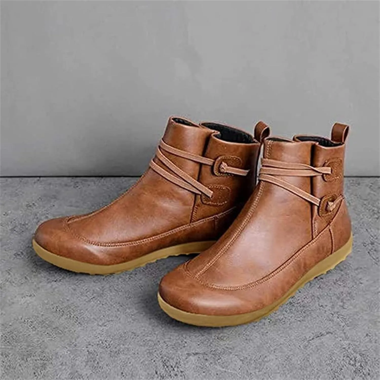Ladmiple Fall Boots For Women 2024 Wide Calf Fashion Ankle Boots Combat Cowboy Cowgirl Western Booties Walking Shoes