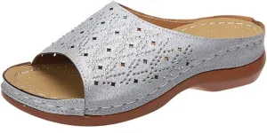 Ladmiple Sandals for Women Casual Summer Womens Dressy Orthopedic Sandal with Arch Support Roman Open Toe Flip Flop Shoe