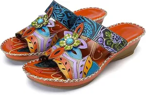 Ladmiple Sandals Women Comfortable Dressy Orthopedic Sandals Slip On Orthotic Flip Flops Casual Summer Walking Beach Shoes