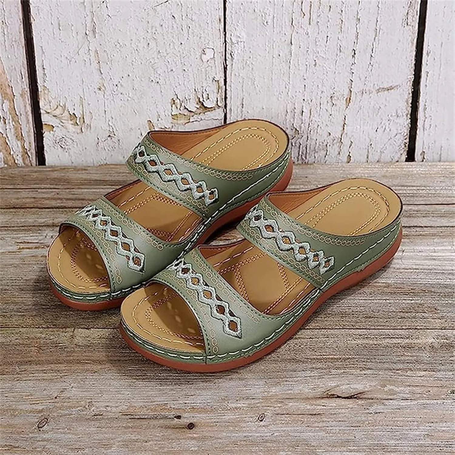 Ladmiple Sandals Women Dressy Summer Flat Cute Casual Beach Shoes Comfortable Orthopedic Slippers Slip On Orthotic Flip Flops