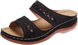 Ladmiple Sandals Women Dressy Summer Flat Cute Casual Beach Shoes Comfortable Orthopedic Slippers Slip On Orthotic Flip Flops