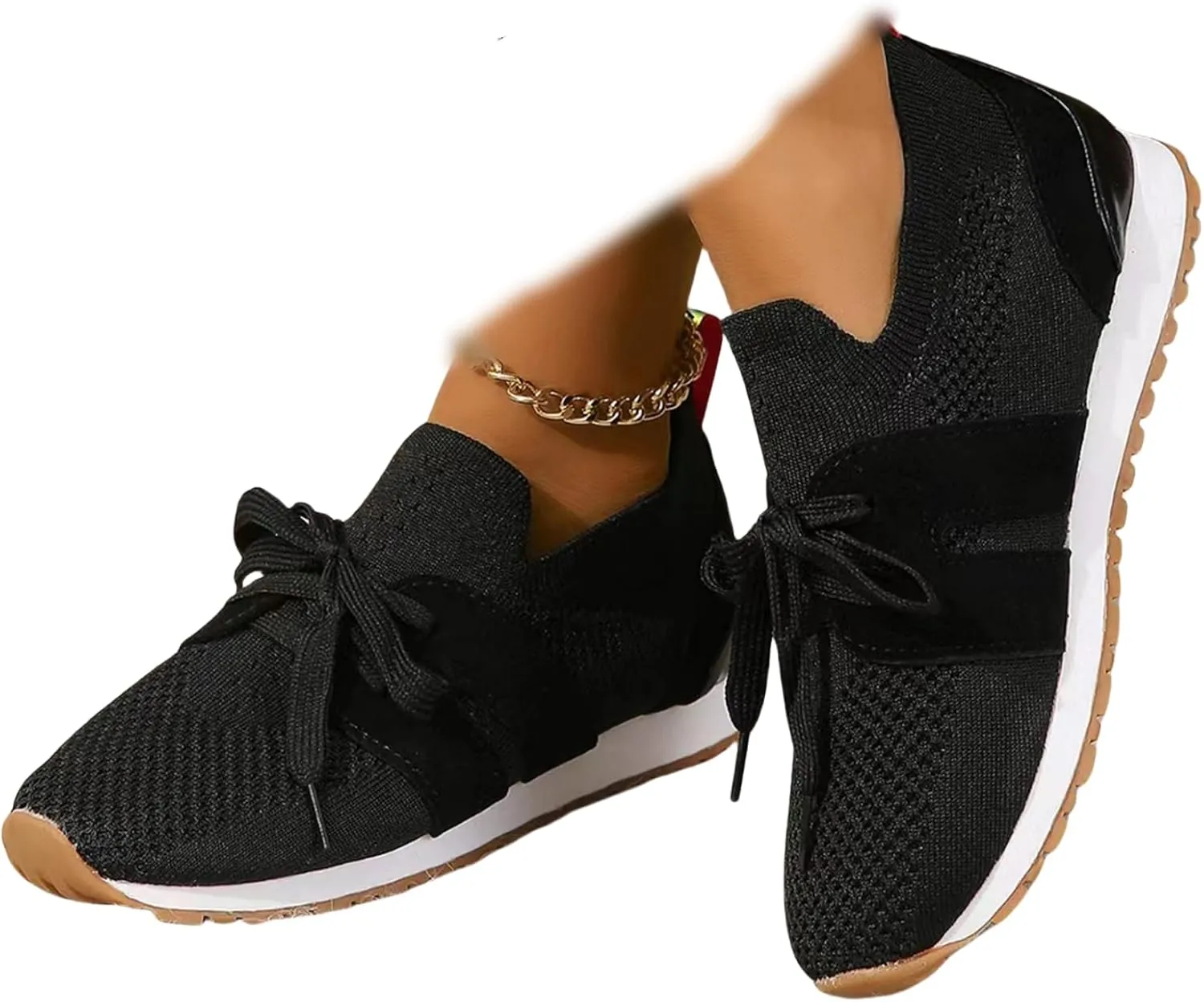 Ladmiple Slip On Sneakers Women Arch Support Running Shoes Lightweight Tennis Shoes Gym Workout Fashion Walking Sneakers 2025