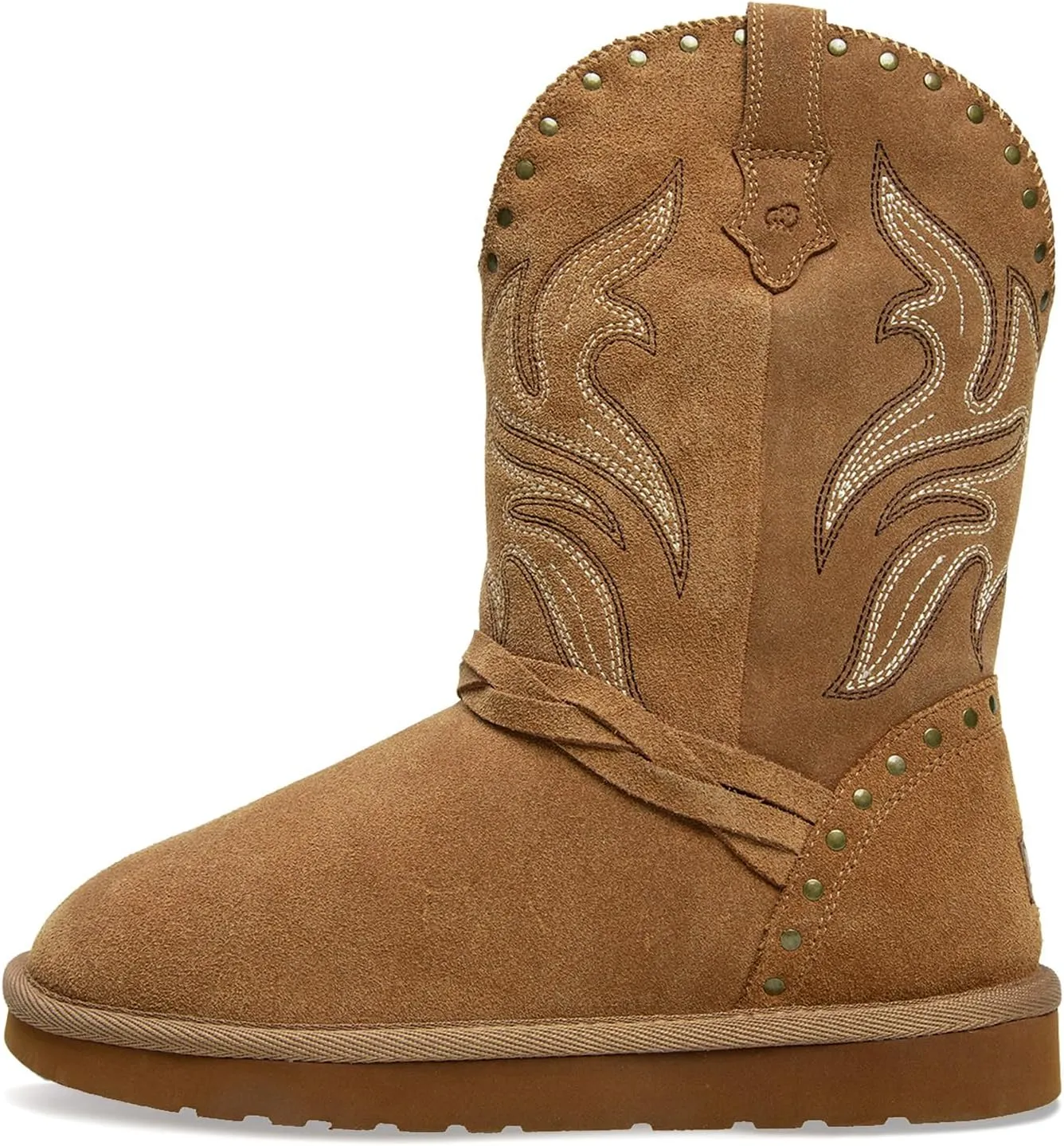 Lamo Women's Wrangler Boots for Women - NeverWet water and Stain resistant technology - Cirrus footbed System - Cozy Faux fur lining 10.5" Women's Western Style boots