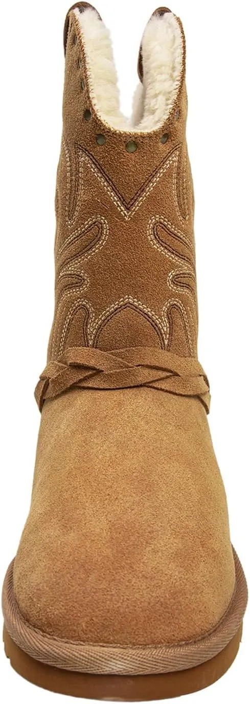 Lamo Women's Wrangler Boots for Women - NeverWet water and Stain resistant technology - Cirrus footbed System - Cozy Faux fur lining 10.5" Women's Western Style boots