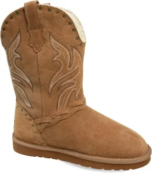 Lamo Women's Wrangler Boots for Women - NeverWet water and Stain resistant technology - Cirrus footbed System - Cozy Faux fur lining 10.5" Women's Western Style boots