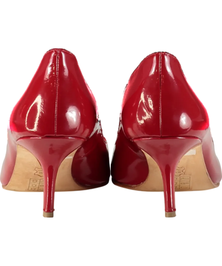 LK Bennett Red Patent Peep Toe Heeled Pumps UK 9 EU 42 
