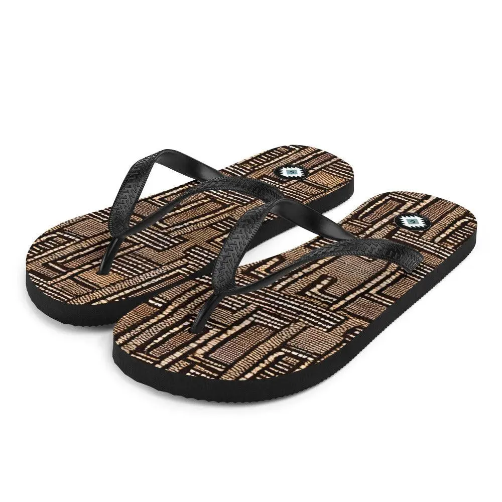 Malian Mud Cloth Flip Flops