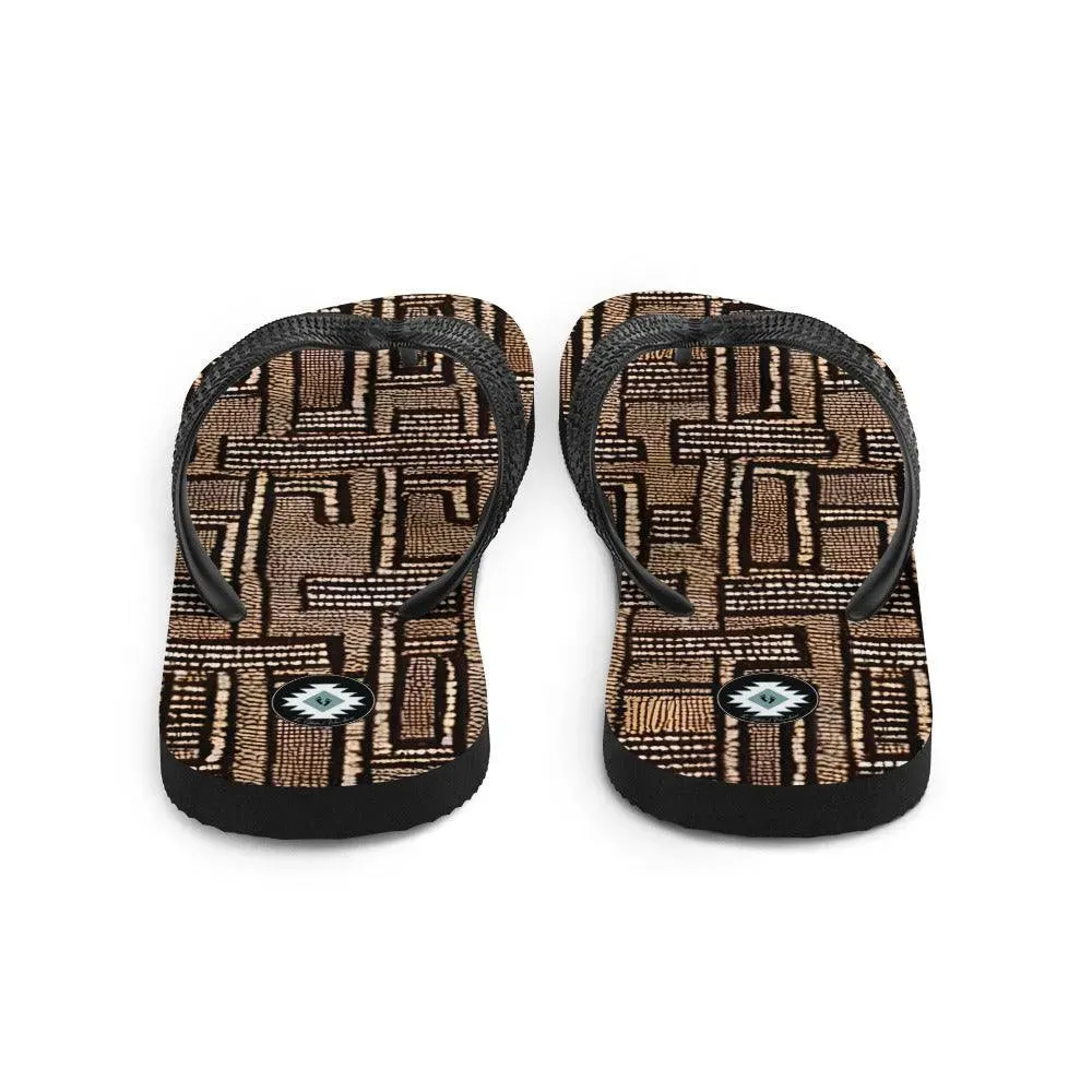 Malian Mud Cloth Flip Flops
