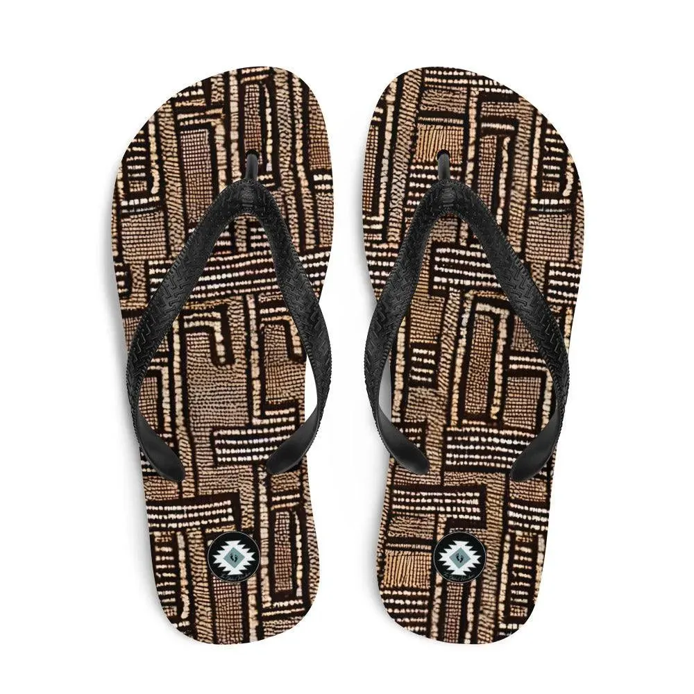 Malian Mud Cloth Flip Flops