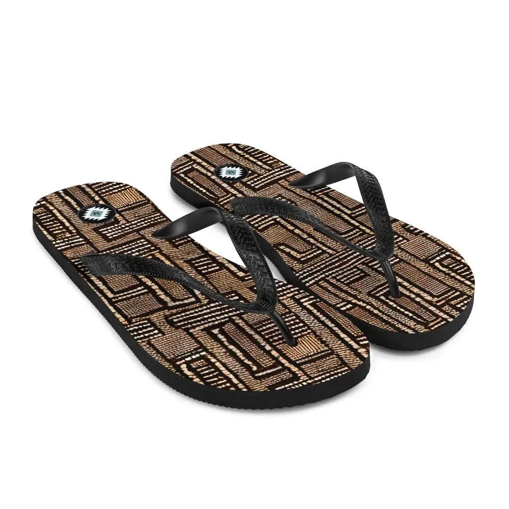 Malian Mud Cloth Flip Flops