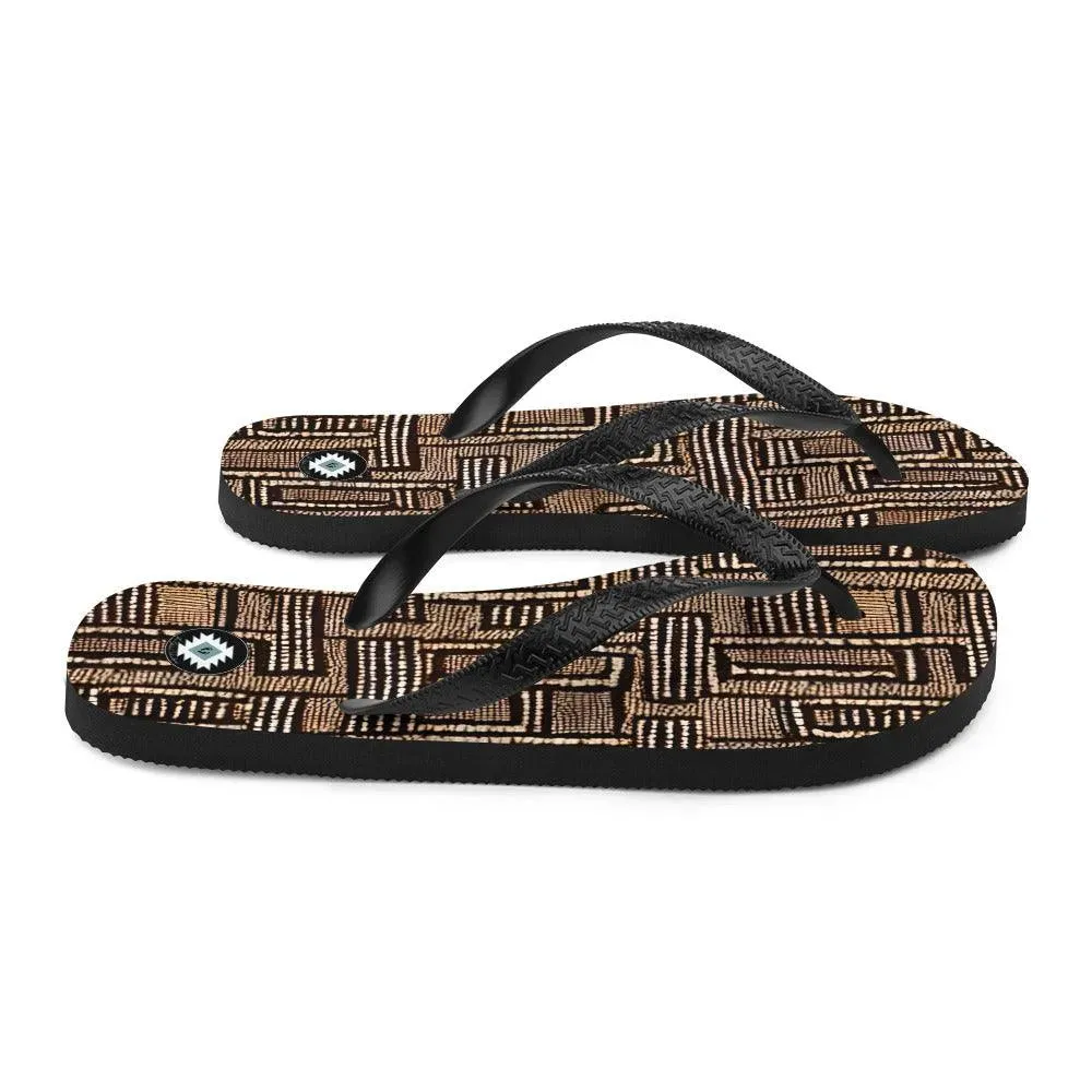 Malian Mud Cloth Flip Flops