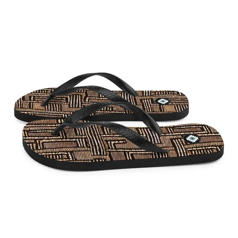 Malian Mud Cloth Flip Flops