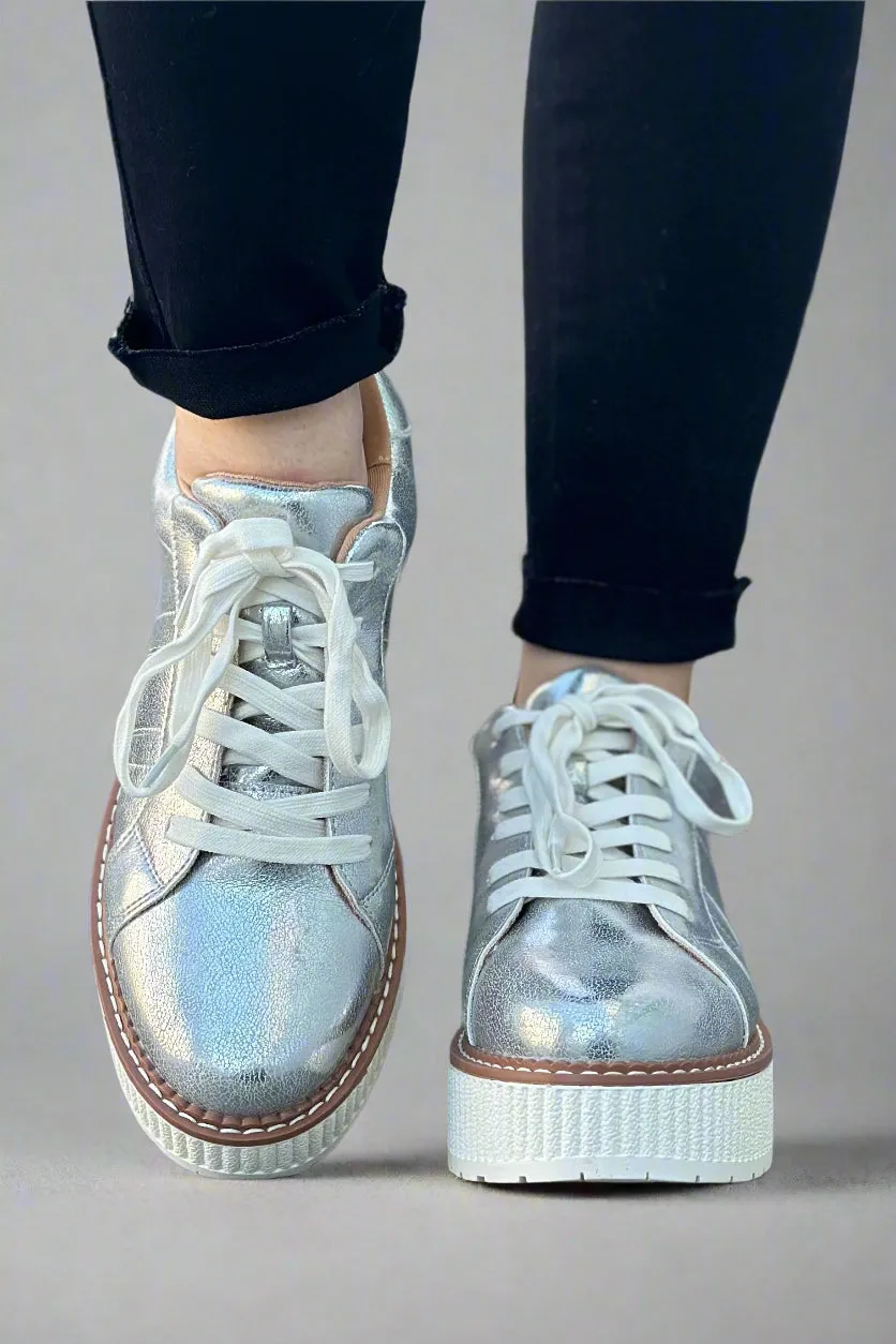 Marcell Platform Sneaker - Silver