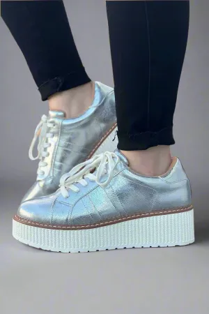 Marcell Platform Sneaker - Silver