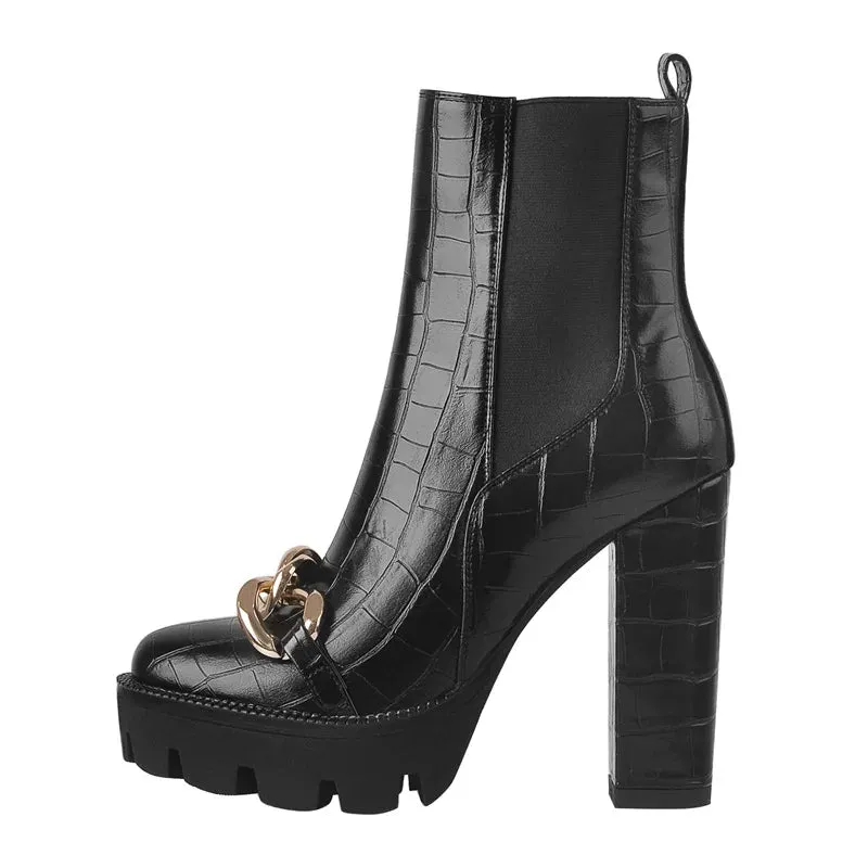 Matte Black Ankle Boots