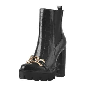 Matte Black Ankle Boots