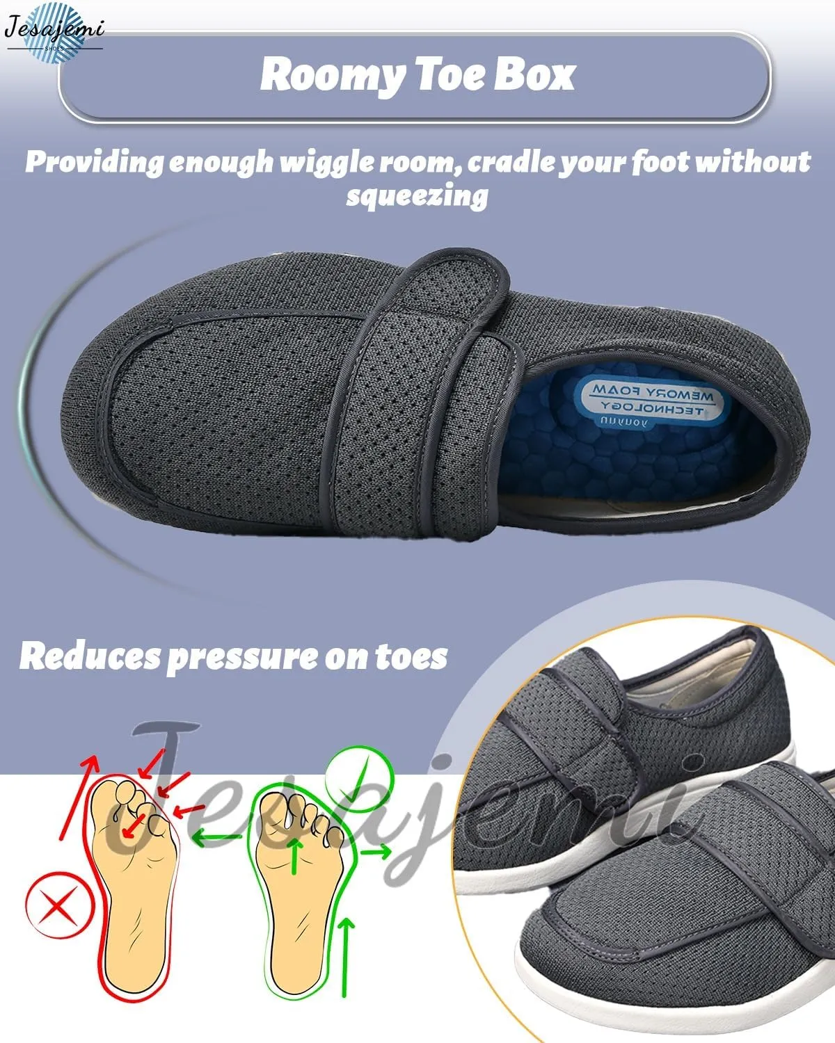 Medical shoes for swollen feet Diabetic Shoes for Women Orthopedic Shoes for Women mens wide fit slippers wide toe box shoes men