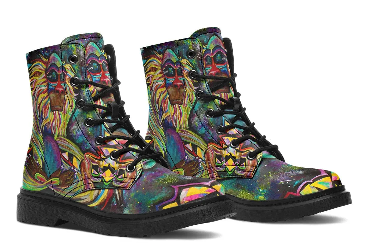 Meditating Rafiki Combat Boots