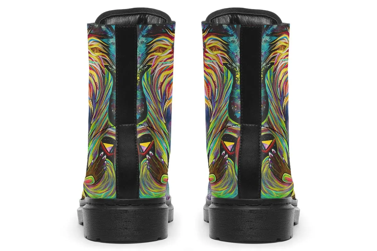 Meditating Rafiki Combat Boots