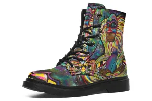 Meditating Rafiki Combat Boots