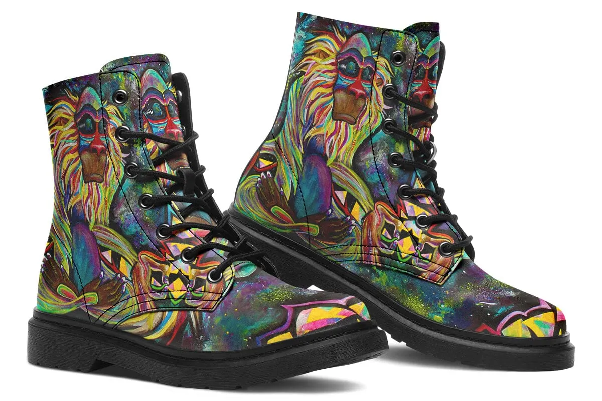 Meditating Rafiki Combat Boots