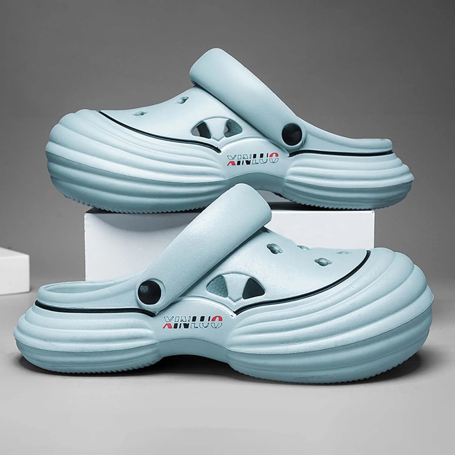 Men Women Thick Bottom Garden Shoes Comfortable Soft Sole Arch Support Adjustable Dual Purpose Strap Sandals Non-Slip Quick Dry Beach Sports Water Shoes