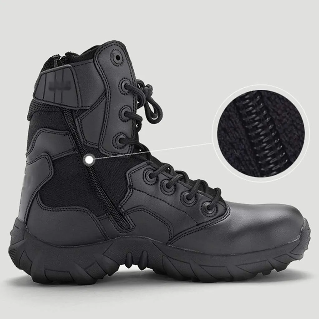 Mens Military Boots Breathable Army Combat Walking Hiking Non Safety Work Ankle Boots Shoes for Autumn Winter