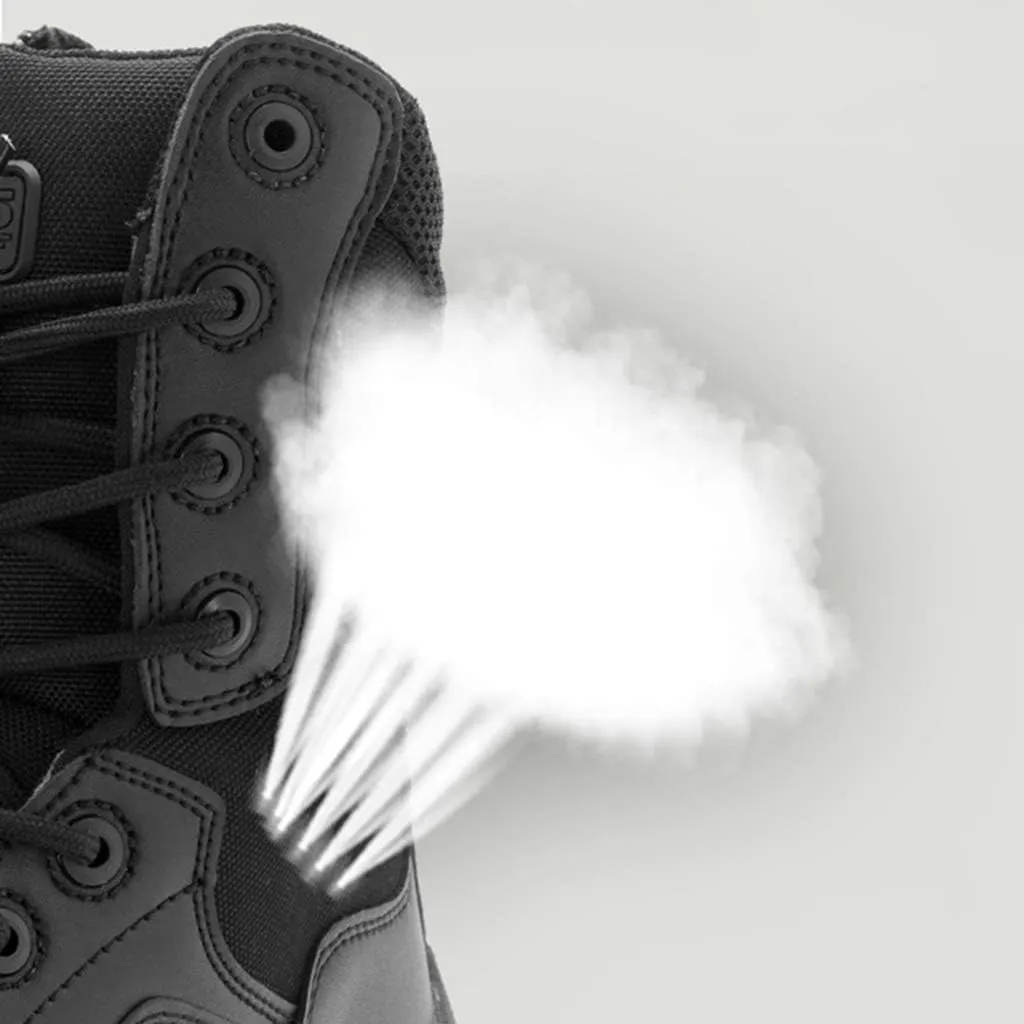 Mens Military Boots Breathable Army Combat Walking Hiking Non Safety Work Ankle Boots Shoes for Autumn Winter
