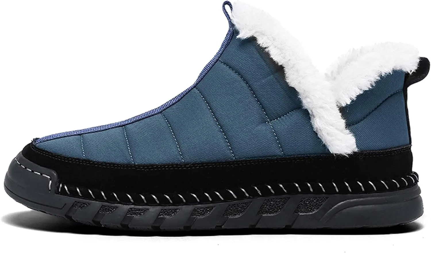 Men's Snow Boots Waterproof Mens Warm Winter Boots Fur Lined Plush Walking Boots Cozy Slip Casual Outdoor Boots