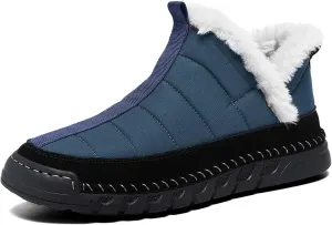 Men's Snow Boots Waterproof Mens Warm Winter Boots Fur Lined Plush Walking Boots Cozy Slip Casual Outdoor Boots