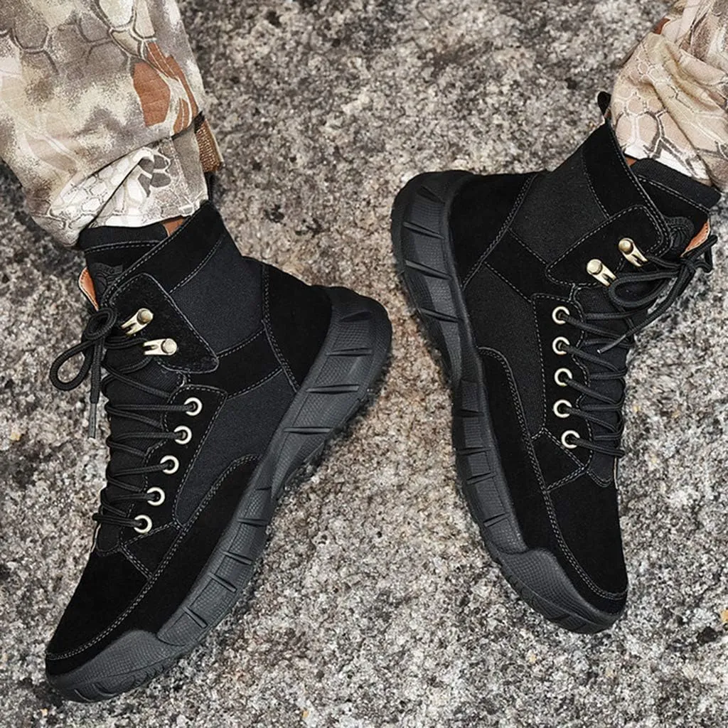 Men's Tactical Boots Waterproof Military Army Boots Durable Combat Work Shoes Hiking Walking Boots for Autumn Winter