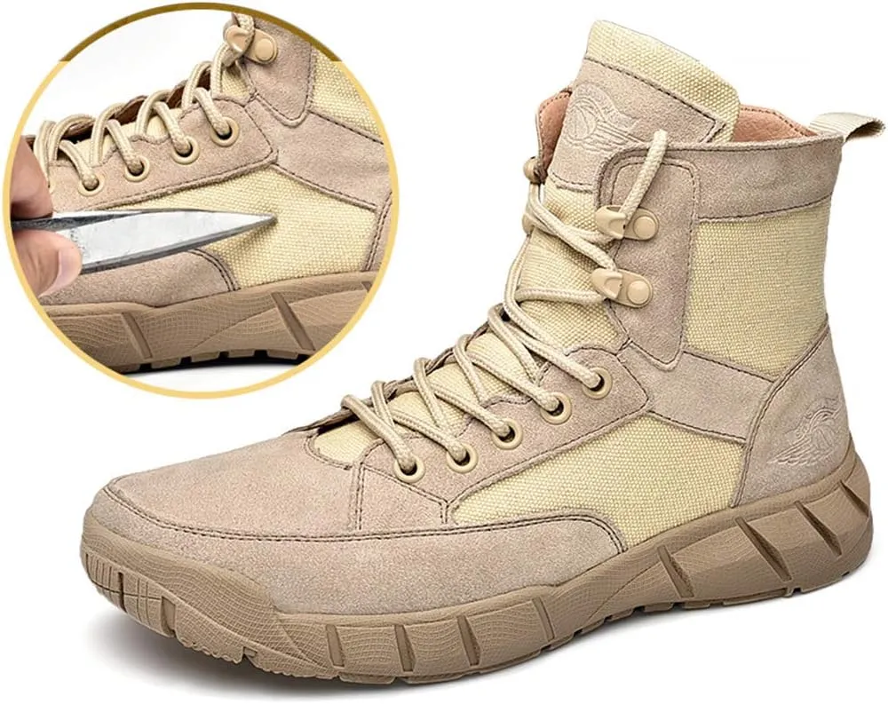 Men's Tactical Boots Waterproof Military Army Boots Durable Combat Work Shoes Hiking Walking Boots for Autumn Winter