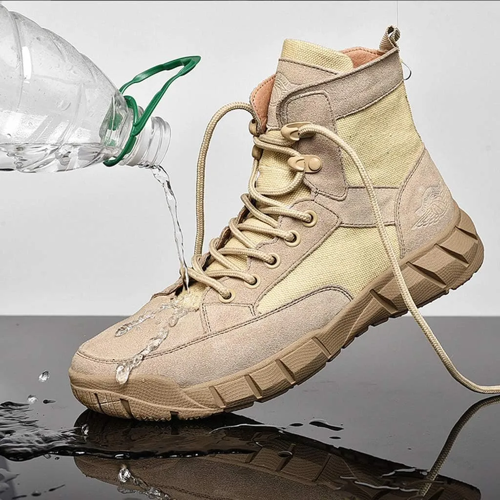 Men's Tactical Boots Waterproof Military Army Boots Durable Combat Work Shoes Hiking Walking Boots for Autumn Winter